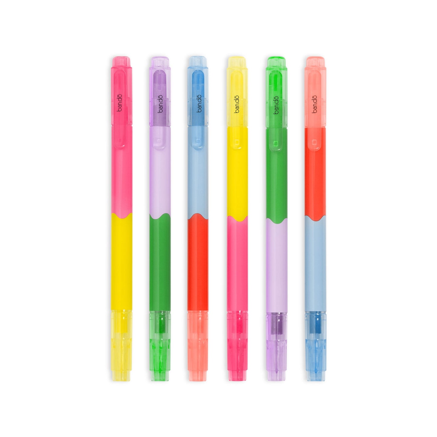 With twin tips in different colors, this pack of 6 is basically a pack of 12. Each highlighter features a chisel tip for broad highlights and a fine tip for more detailed color-coding.