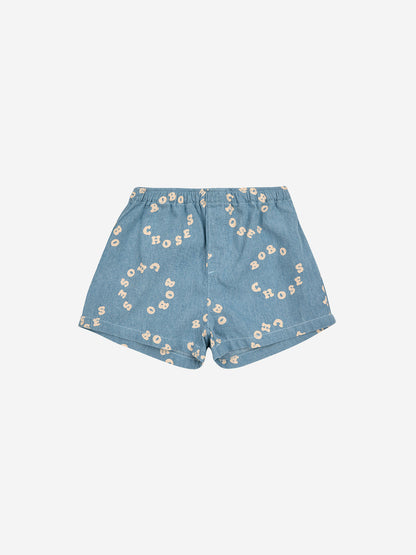 Baby Bobo Choses Circle Denim Bermuda Shorts.