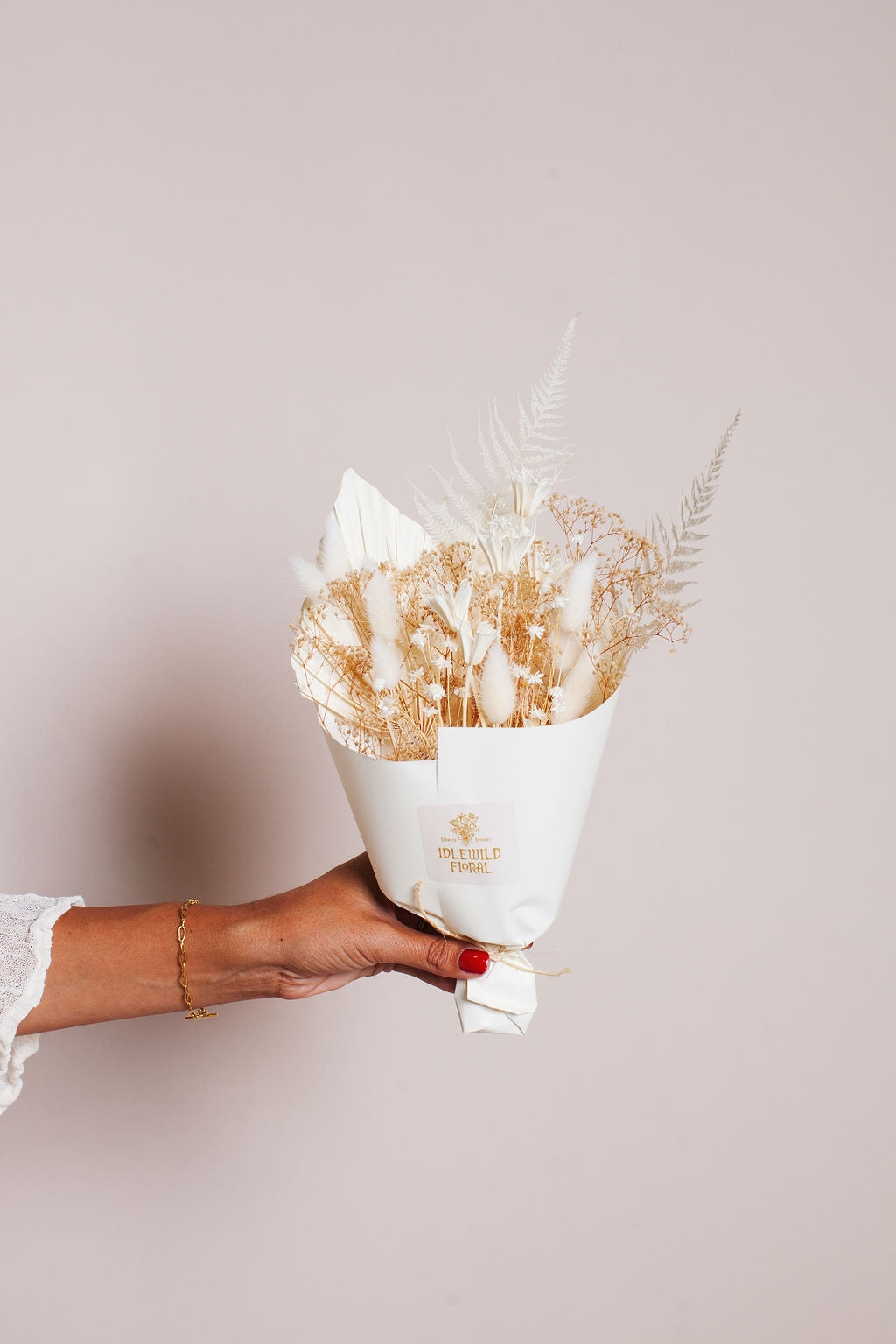 Snow Mini Dried Floral Bouquet