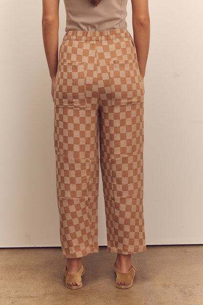 amente gingham easy pants