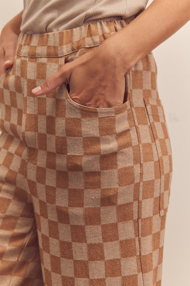 amente gingham easy pants