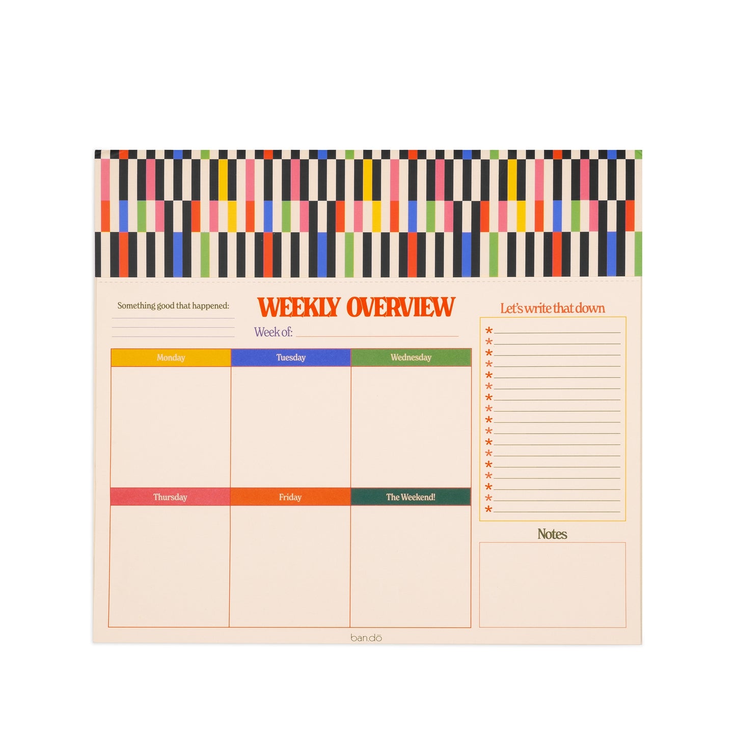 Mid Century Stripe Notepad