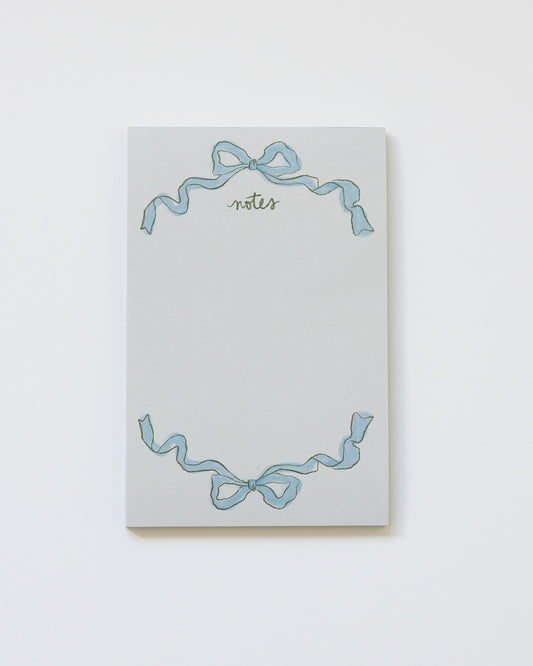 Blue Bow Notepad