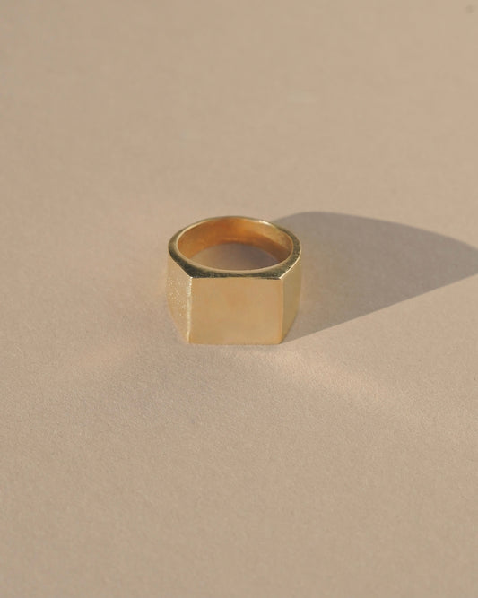 Mountainside Roam Ring - Unisex vintage inspired flat top Signet ring. Handmade in the Santa Cruz Mountains.