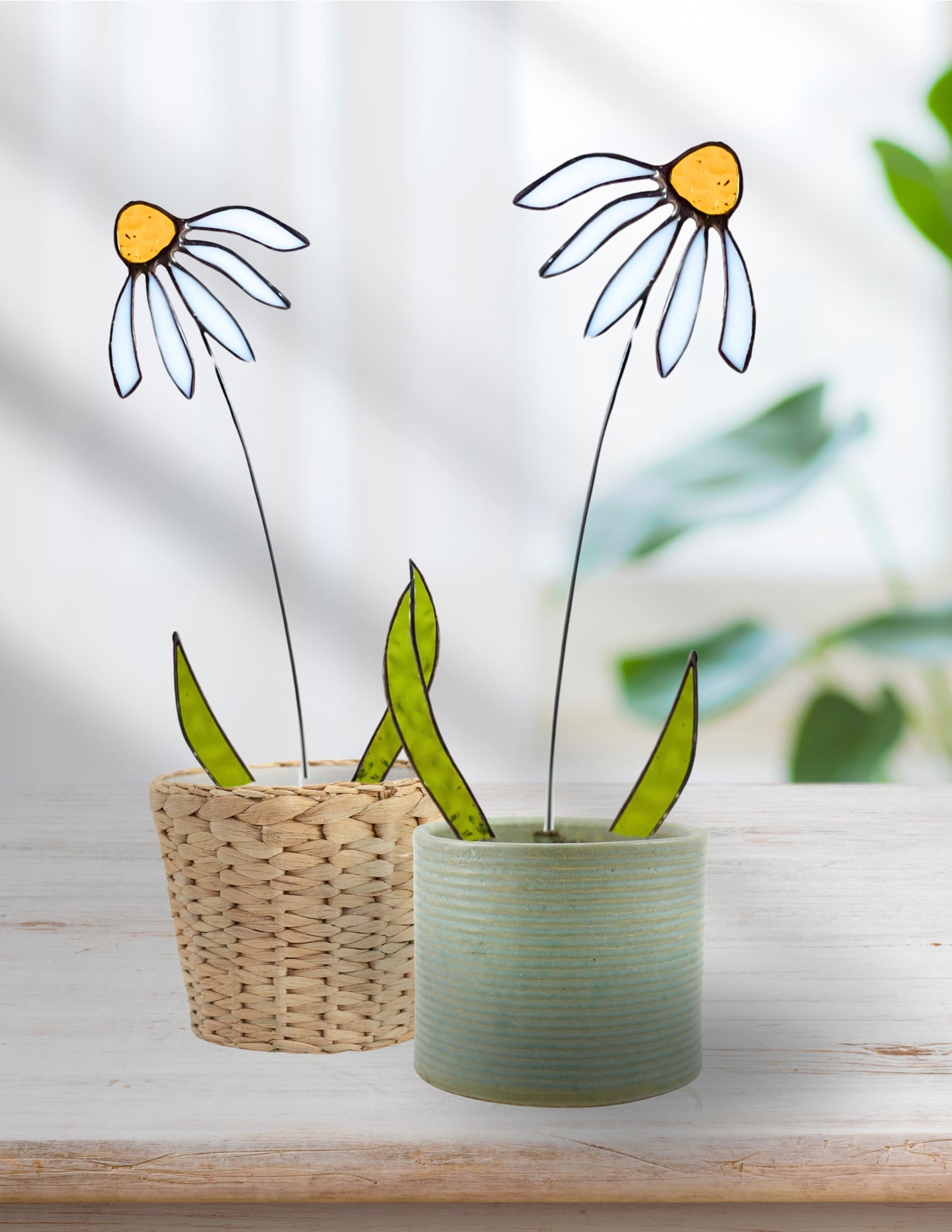 Stained Glass Coneflower Plant Stake