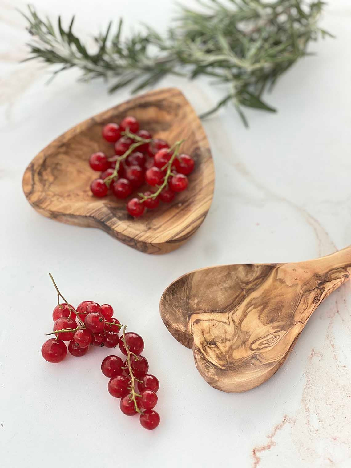 Olive Wood Heart Spoon