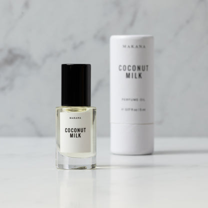 makana coconut milk perfume oil / Creamy coconut gently layered over a base of Tahitian vanilla and accented by a hint of rum.

Hand-blended and hand-bottled in micro batches. Free of phthalates, petrochemicals, parabens and gluten.