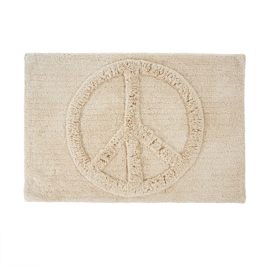 Quotable bathmat designed to make you smile. Woven from absorbent, tufted cotton, it is the perfect functional accessory for in front of a bath or sink.