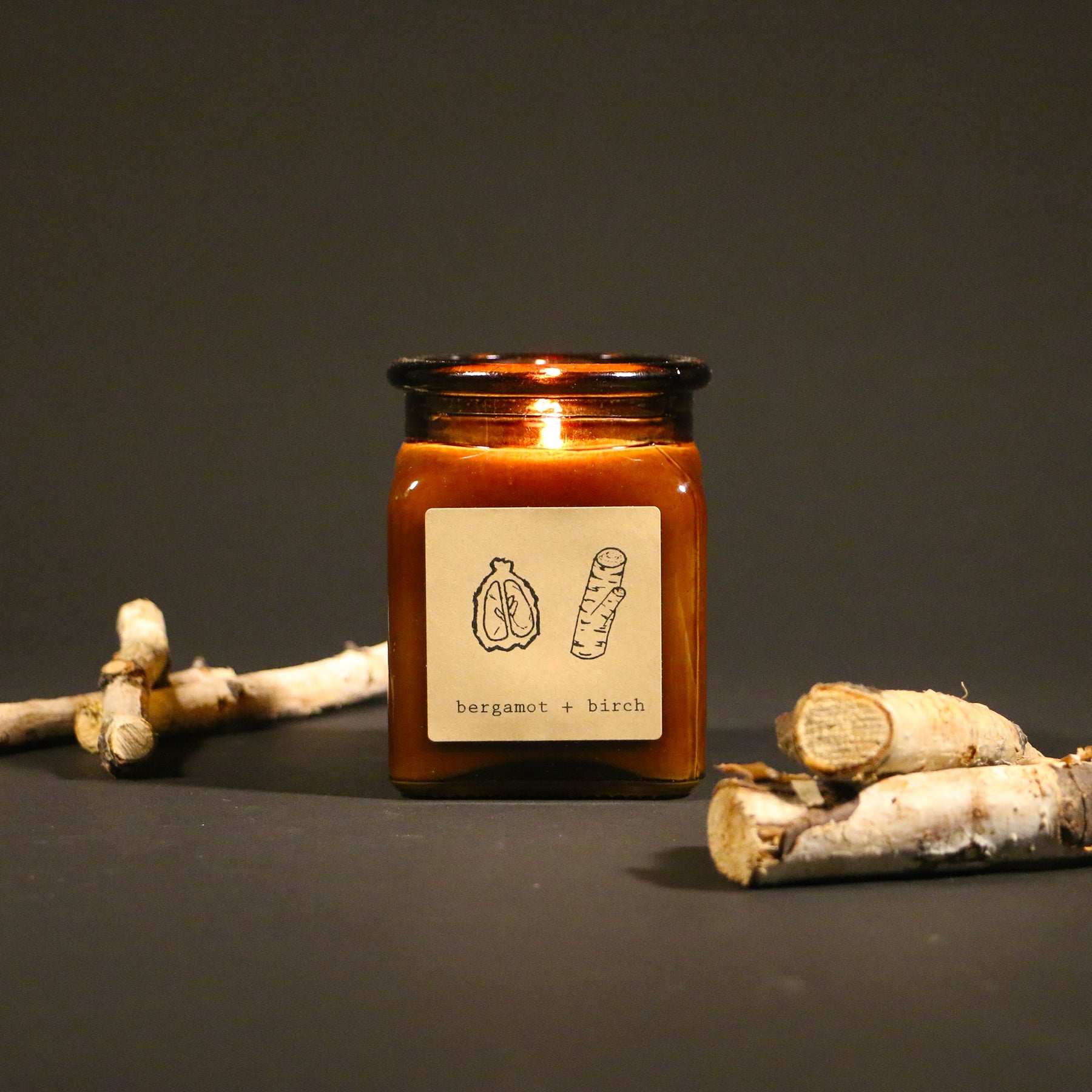 moonrise candle co natural soy wax / bergamot & birch 