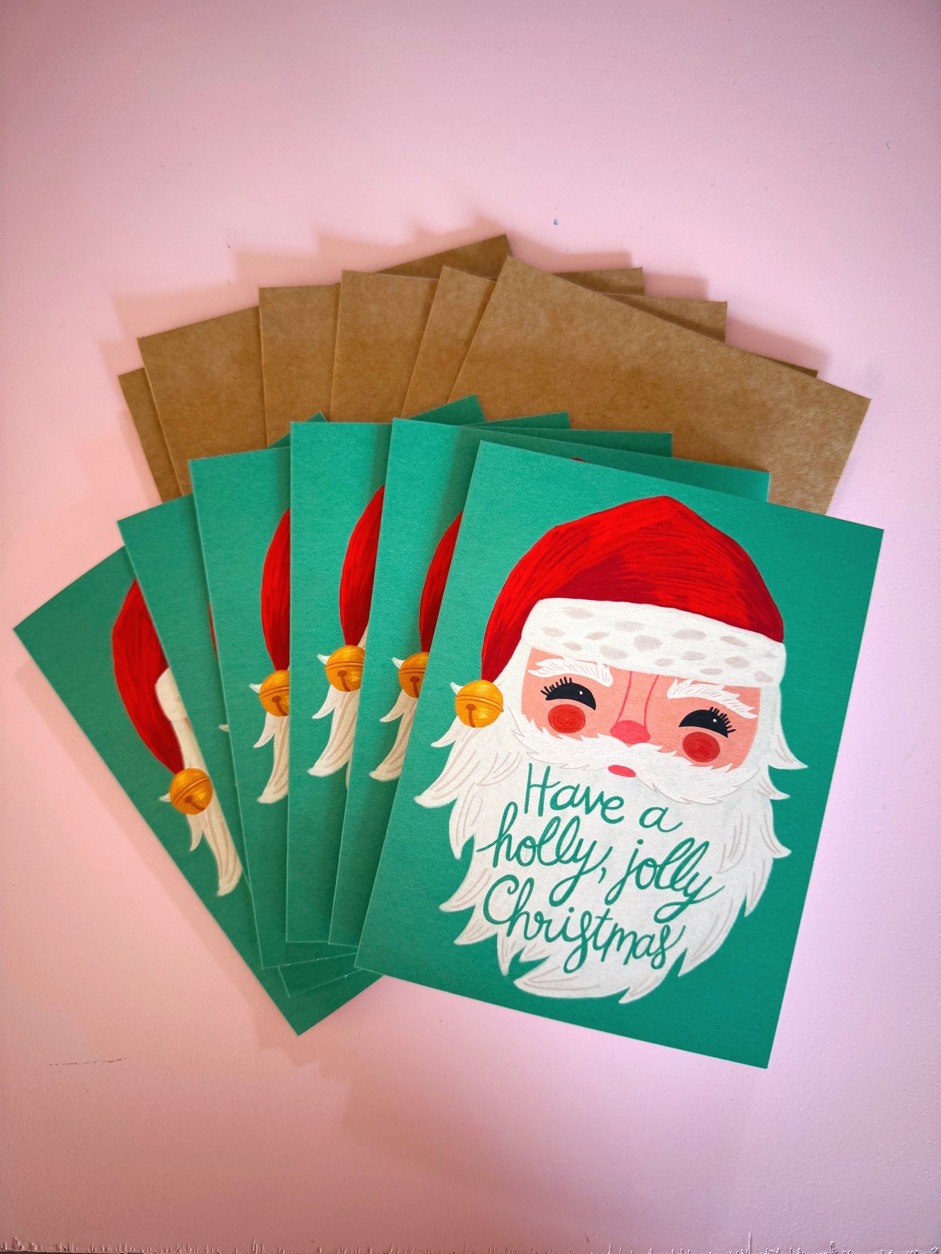 Retro Santa Claus Card Set