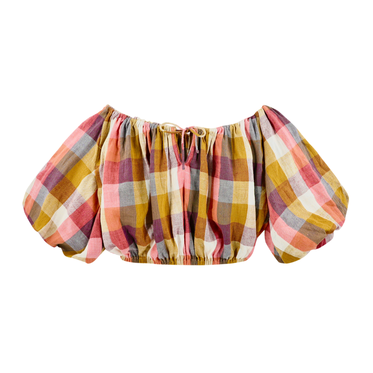 MIRTH Capri Top in Sunset Plaid