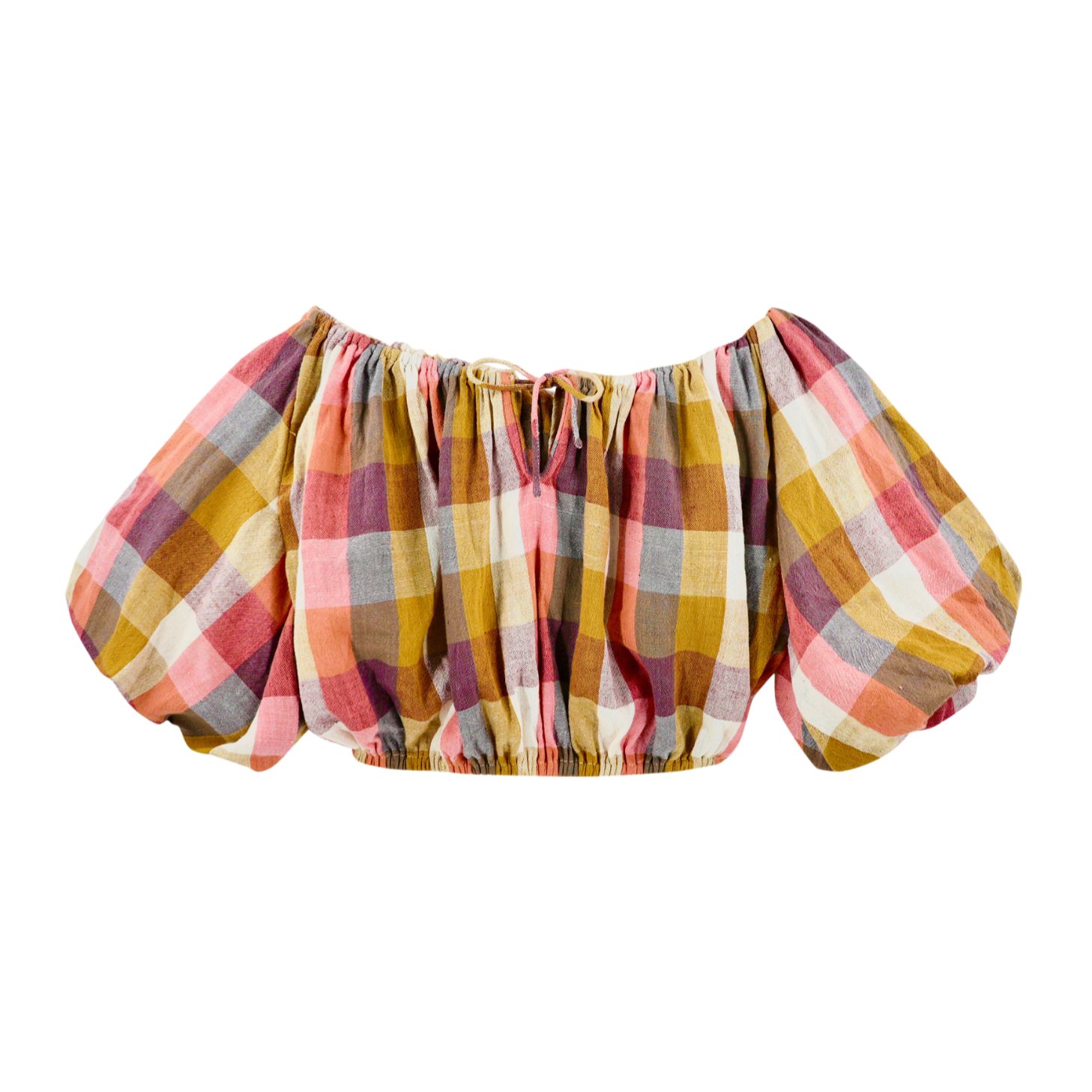 MIRTH Capri Top in Sunset Plaid