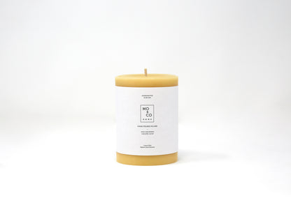 Carefully hand-poured using sustainably sourced beeswax and cotton. When burned, beeswax candles emit negative ions that purify the air making it the cleanest burning wax available. Plus, beeswax naturally smells like honey and wildflowers!

May their soft glow enrich your daily moments and celebrations.