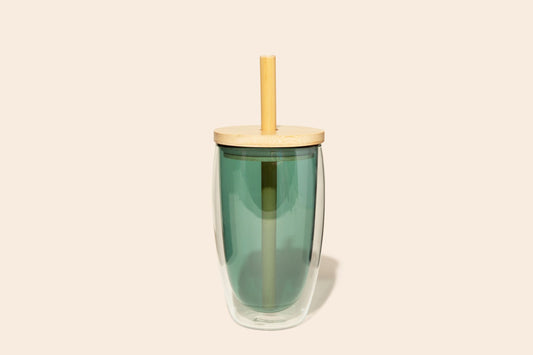 Glass & Bamboo Tumbler