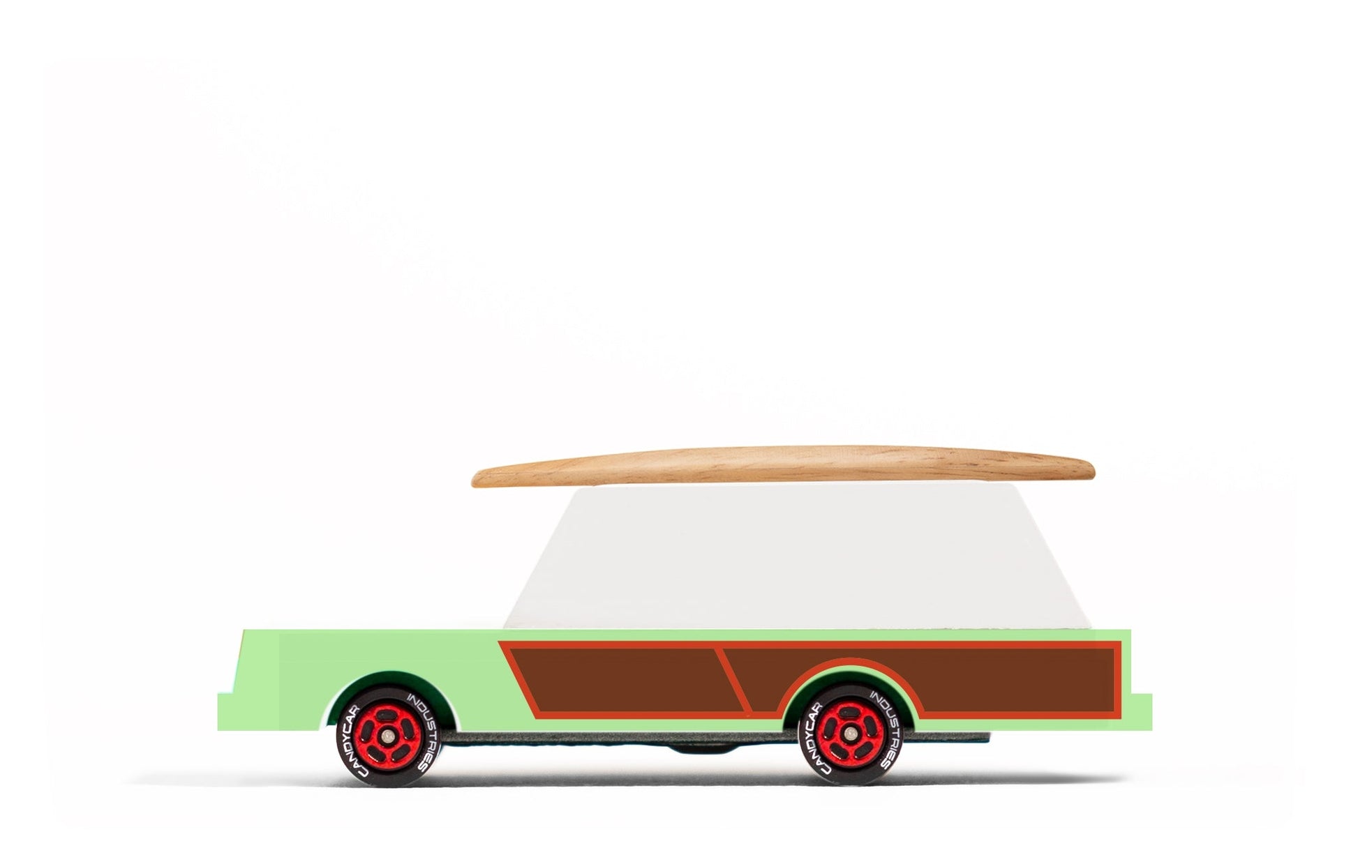 Surf Wagon Toy Car by Candylab Toys features solid beech wood and water-based paints. Made sustainably, made to last, made for fun.