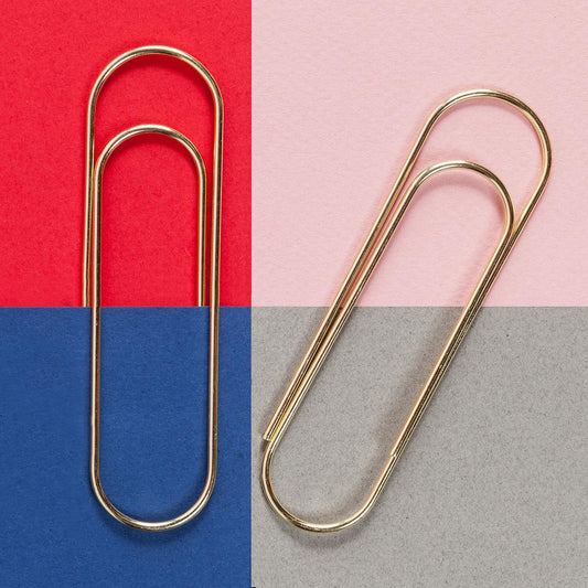 poketo set of two giant brass paper clips