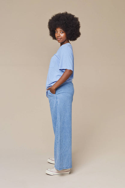 jungmaven denim disco pant light wash