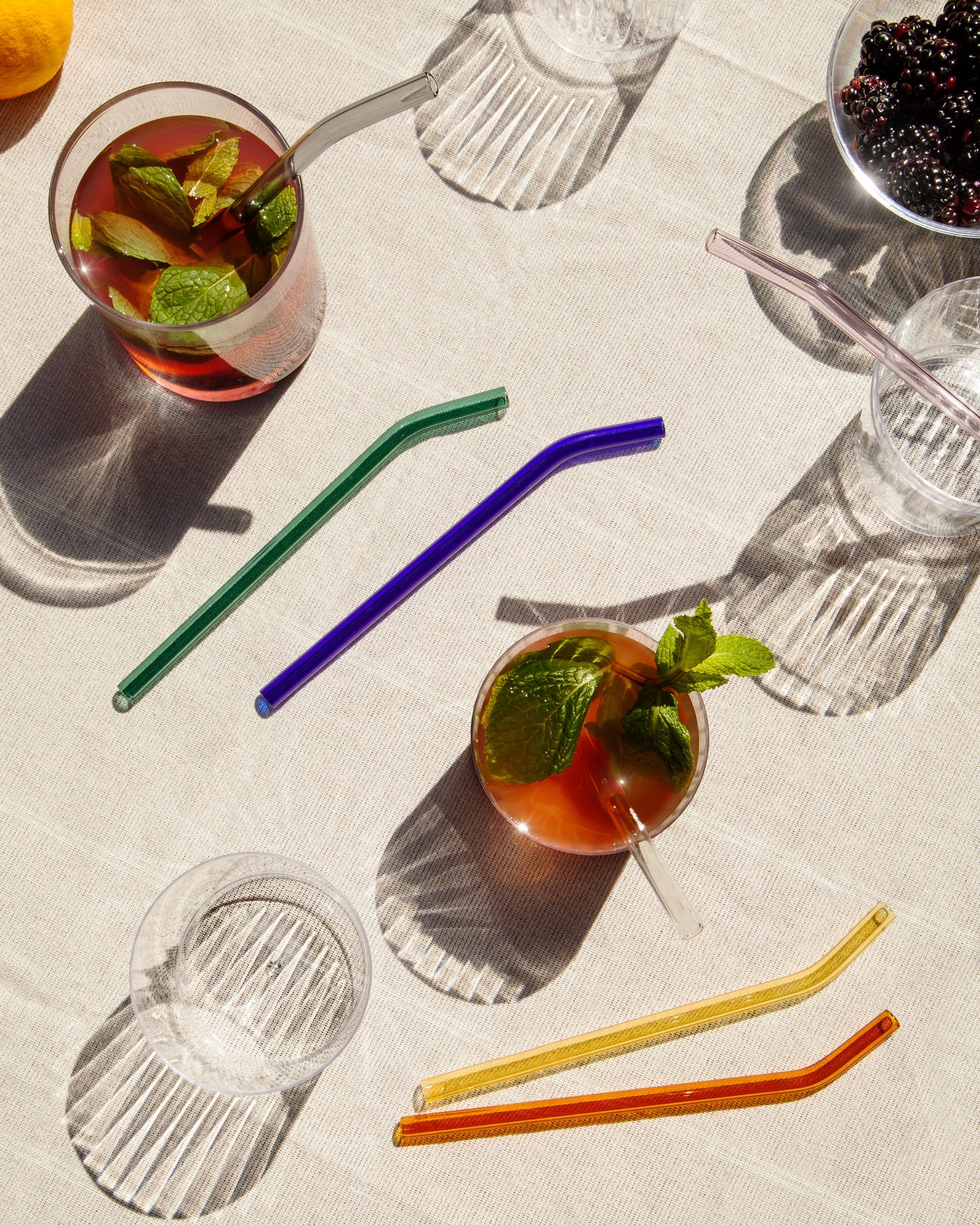 poekto Broscillate glass straw set of four