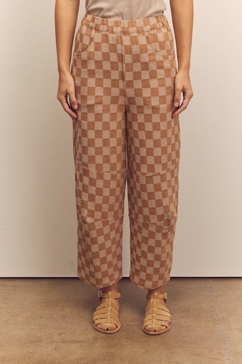 amente gingham easy pants