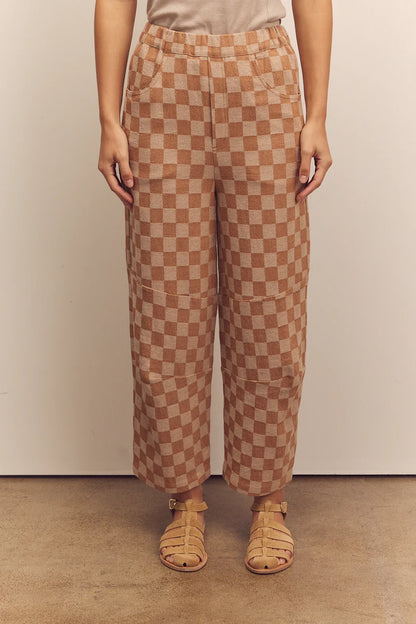 amente gingham easy pants