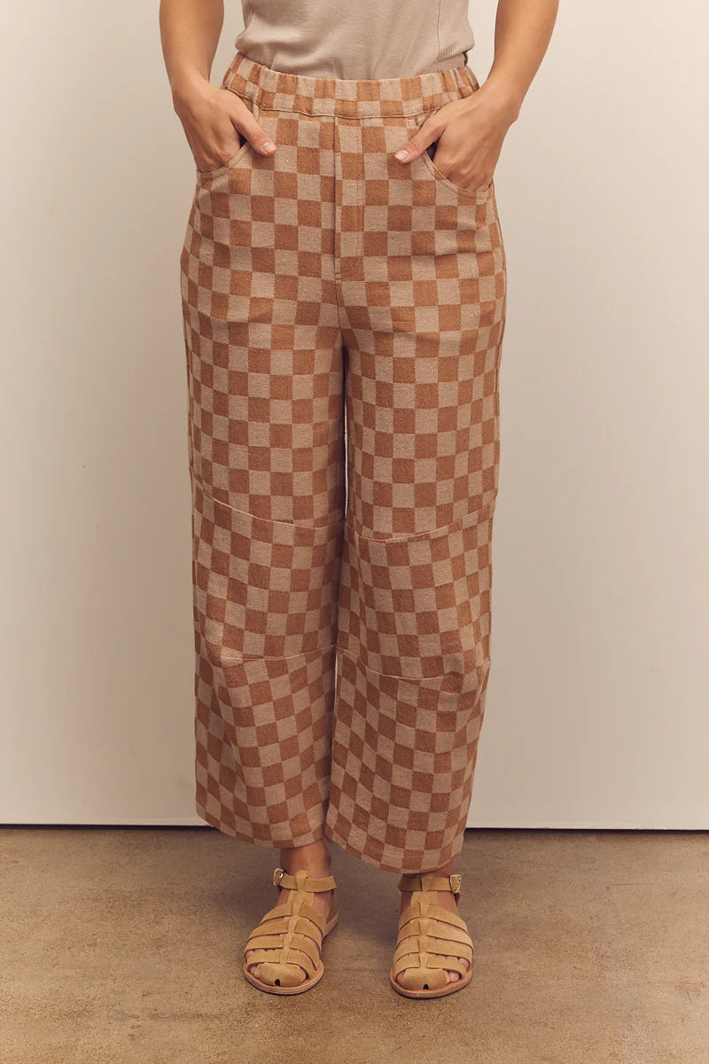 amente gingham easy pants