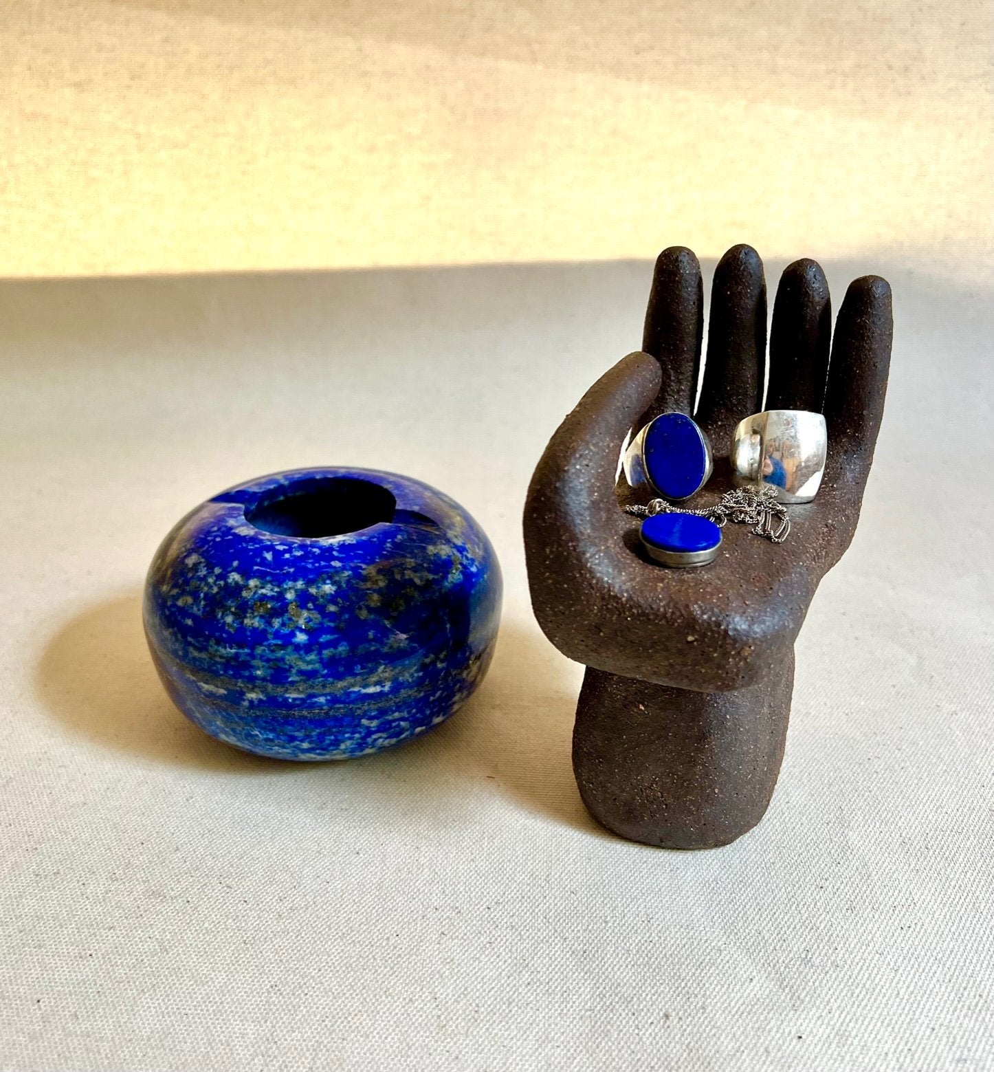 A little something to add to your shelf, side table, coffee table, wherever! Perfect for placing rings and things, burning incense or just lookin’ at. Each object is hand sculpted by Dorien Garry in Los Angeles, California.