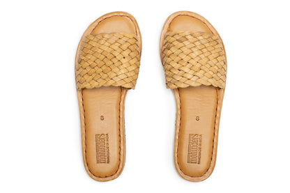 Mohinders Woven Leather Sandals in Honey 