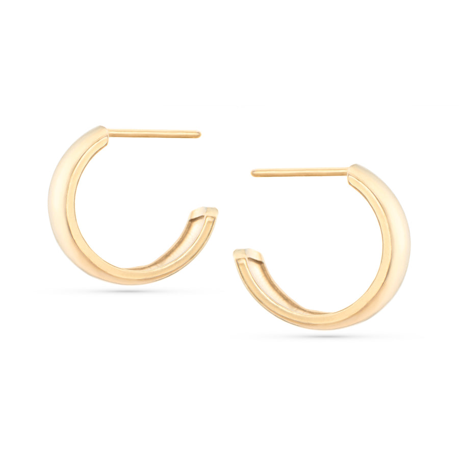 baleen jewelry gold plated brass magnolia hoop earrings