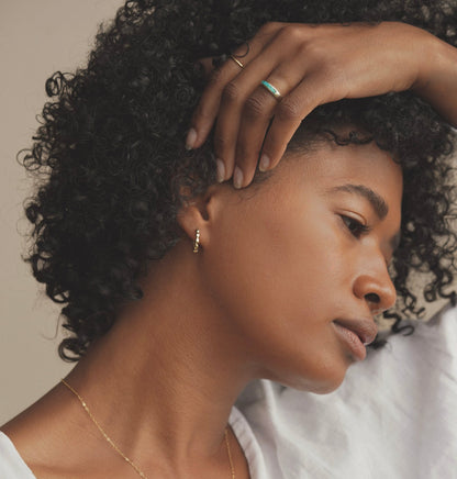 14k gold vermeil petal earrings / Simple floral inspired hollow hinged hoops, light weight every day comfort and organic ease.  Handmade in the Santa Cruz mountains.