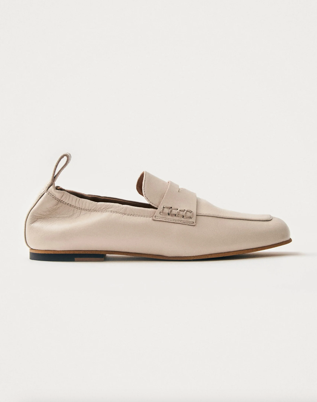 Alohas Milada Cream Leather Loafers 