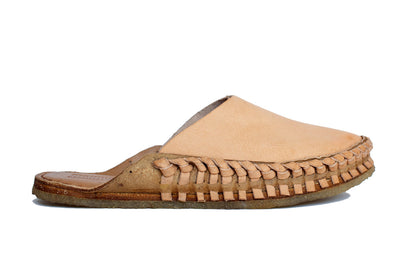 Mohinders Solid Leather Slides in Bone