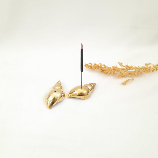 Brass Seashell Incense Holder