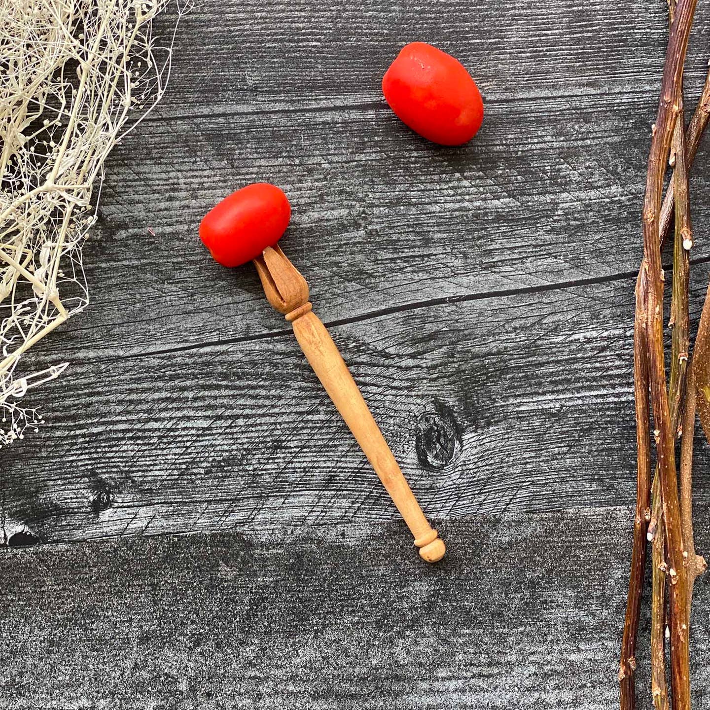 Enjoy your happy hour in style with these hand crafted pickers. Perfect to use for cheese, olive or any appetizer dish. Handmade in Tunisia.