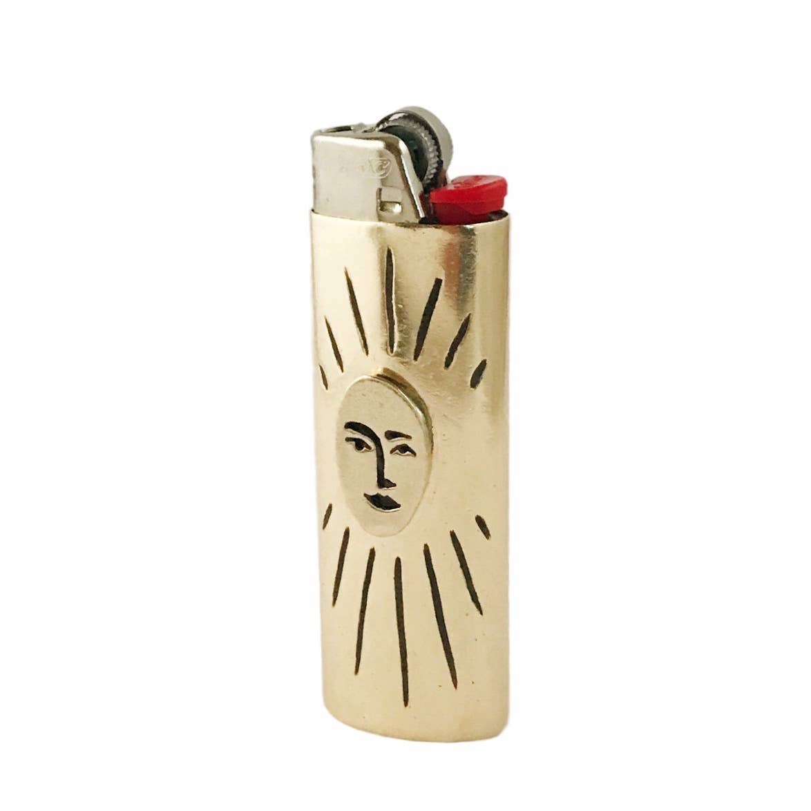 Brass lighter case featuring artwork makes a great holiday gift