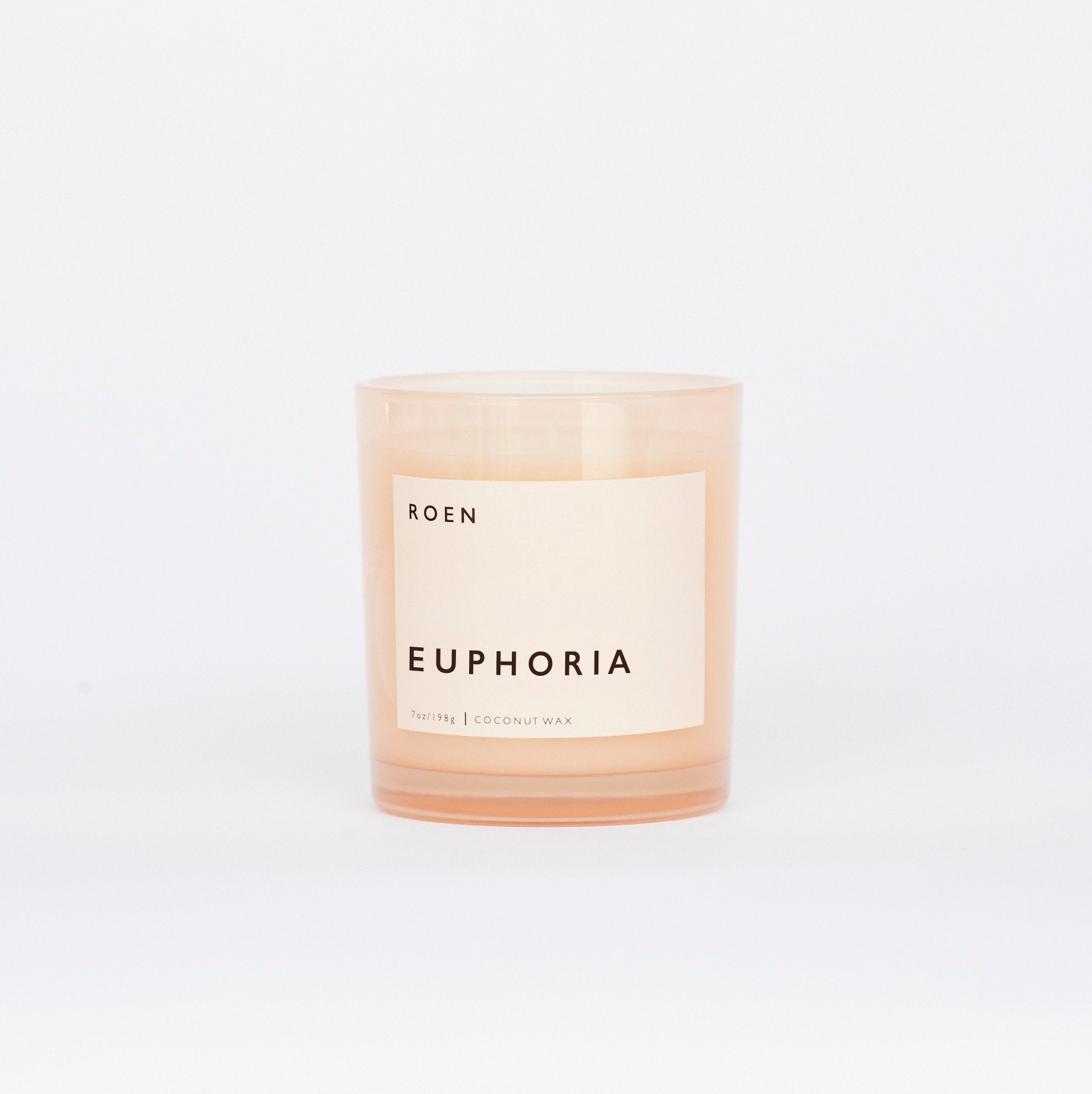 Scent notes of star jasmine, lily, osmanthus, white musk, greens. Roen candles are hand poured in their Southern California studio using a coconut + soy wax blend for a natural, clean burn.