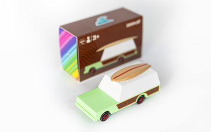 Surf Wagon Toy Car by Candylab Toys features solid beech wood and water-based paints. Made sustainably, made to last, made for fun.