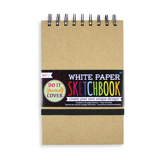 The DIY Cover Sketchbook is a very nice, easy-to-manage, white paper sketchbook for all of your wonderful works of art, and you get to design the cover yourself!