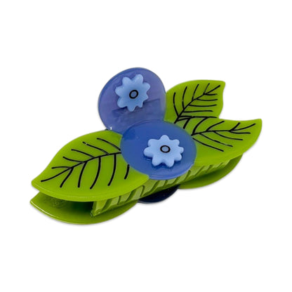 Each hair clip is made from cellulose acetate pieces that are individually cut and hand-painted, which can result in slight variations. That's what makes it unique!