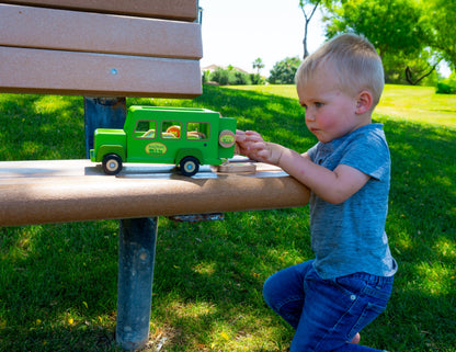 Eco-Rover set comes with a knowledgeable guide, brave tourist, and lots of awesome jungle animals. All figures are magnetic, so they stay in place when on the move.


Made from eco-friendly FSC-certified materials and with all original artwork. All paints are non-toxic.