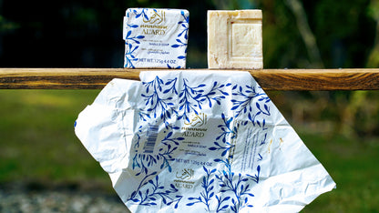 'The Land' is made by the Women's Soap Co-operative of Beita, just south of Nablus.   The newest of the Nablus soap brands, al-Ard are true gems. Since they work in relatively small batches and are connected with many local small producers, their olive oil is often among the very best.