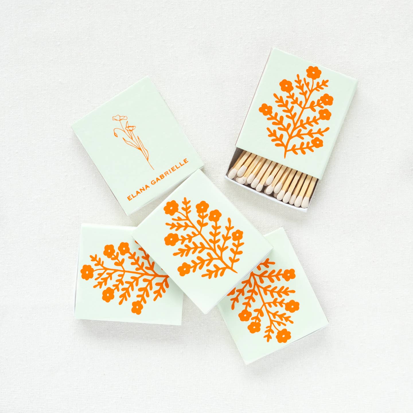 Illustrated matchboxes make the perfect small hostess gift