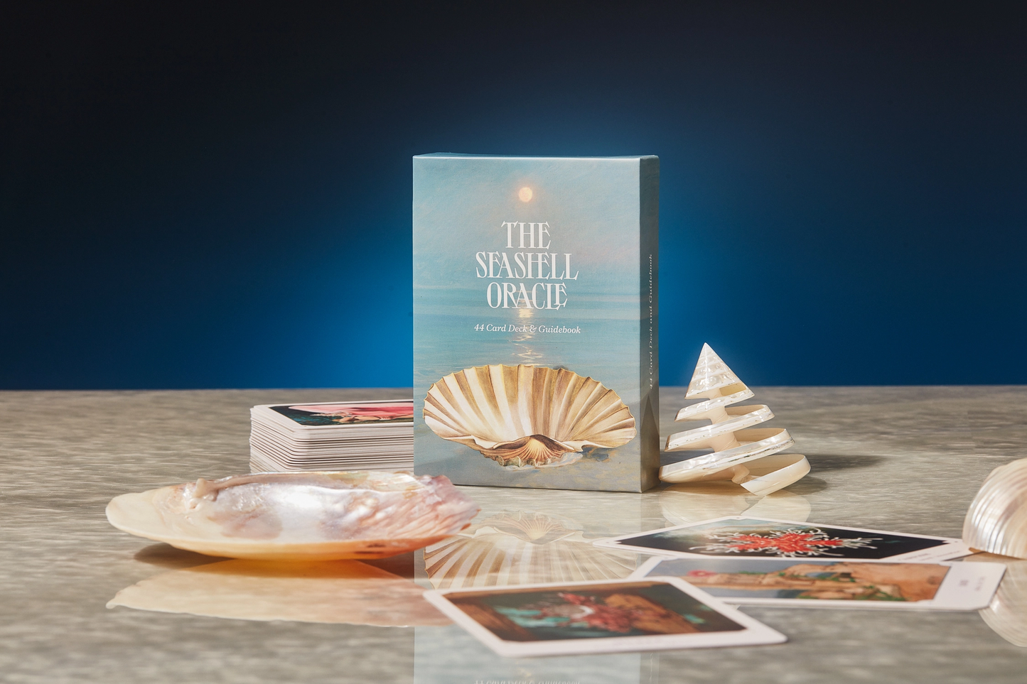 Oracle deck featuring seashells that is a unique alternative to tarot cards