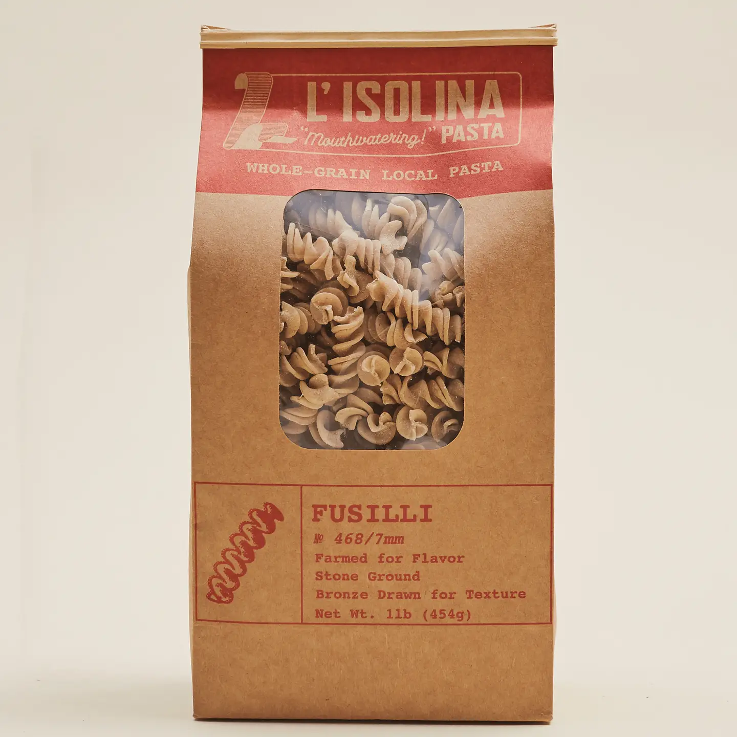 L'Isolina Whole Grain Fusilli - Artisinal Pasta