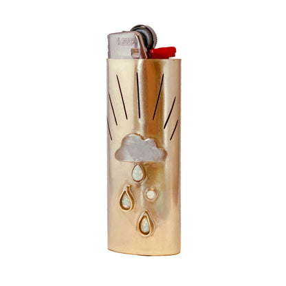 Brass lighter case featuring artwork makes a great holiday gift