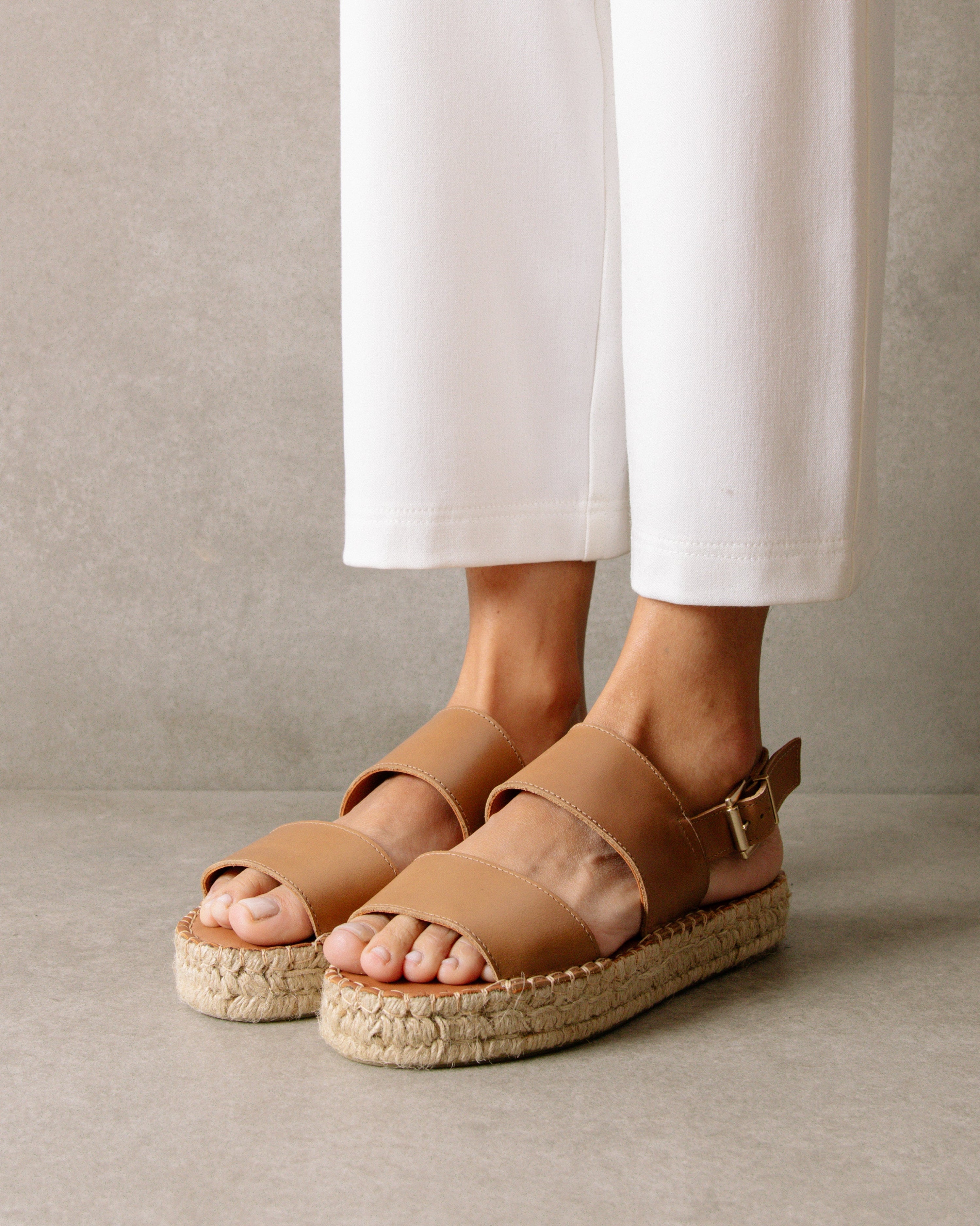 Caramel Double Strap Espadrilles