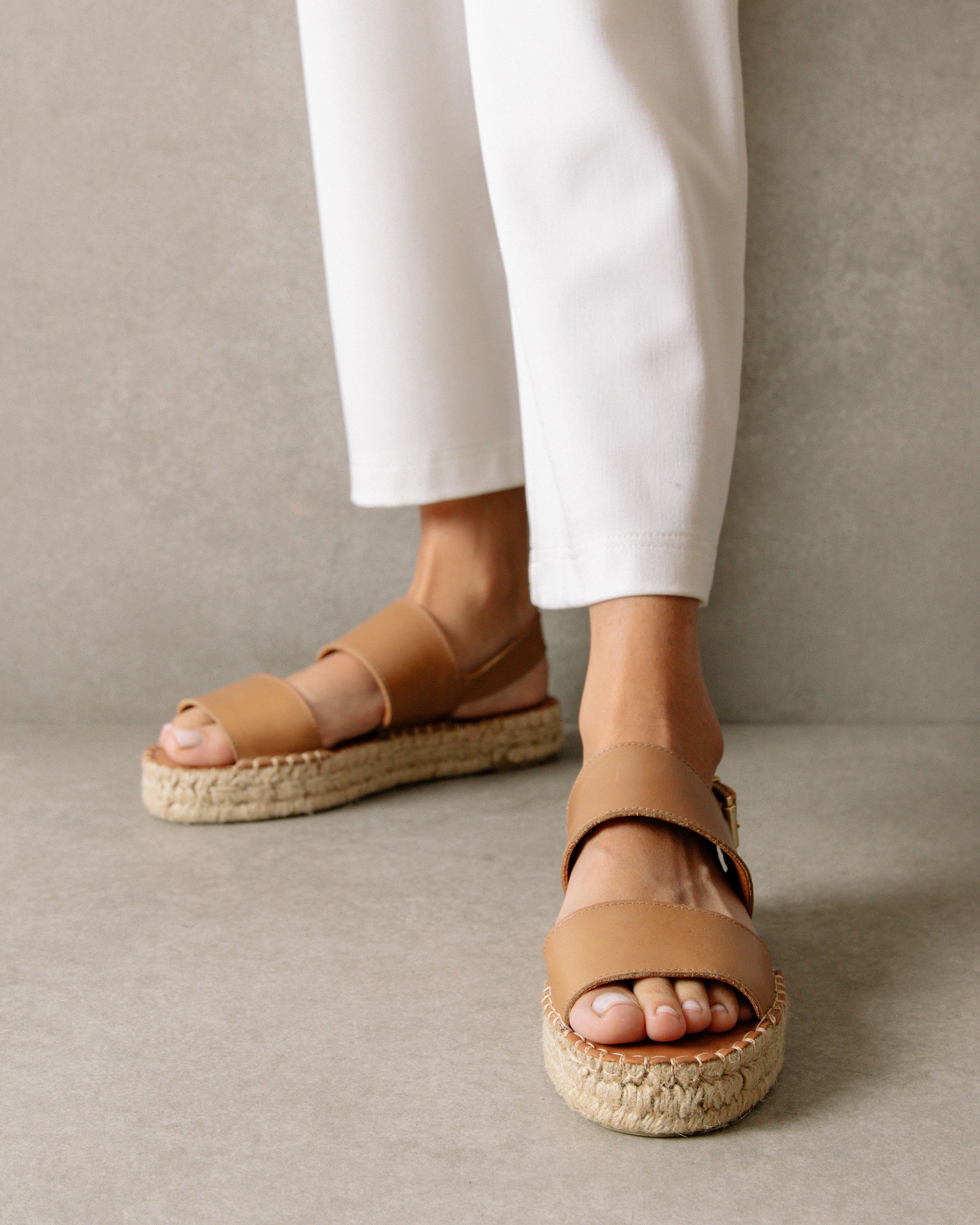 Caramel Double Strap Espadrilles