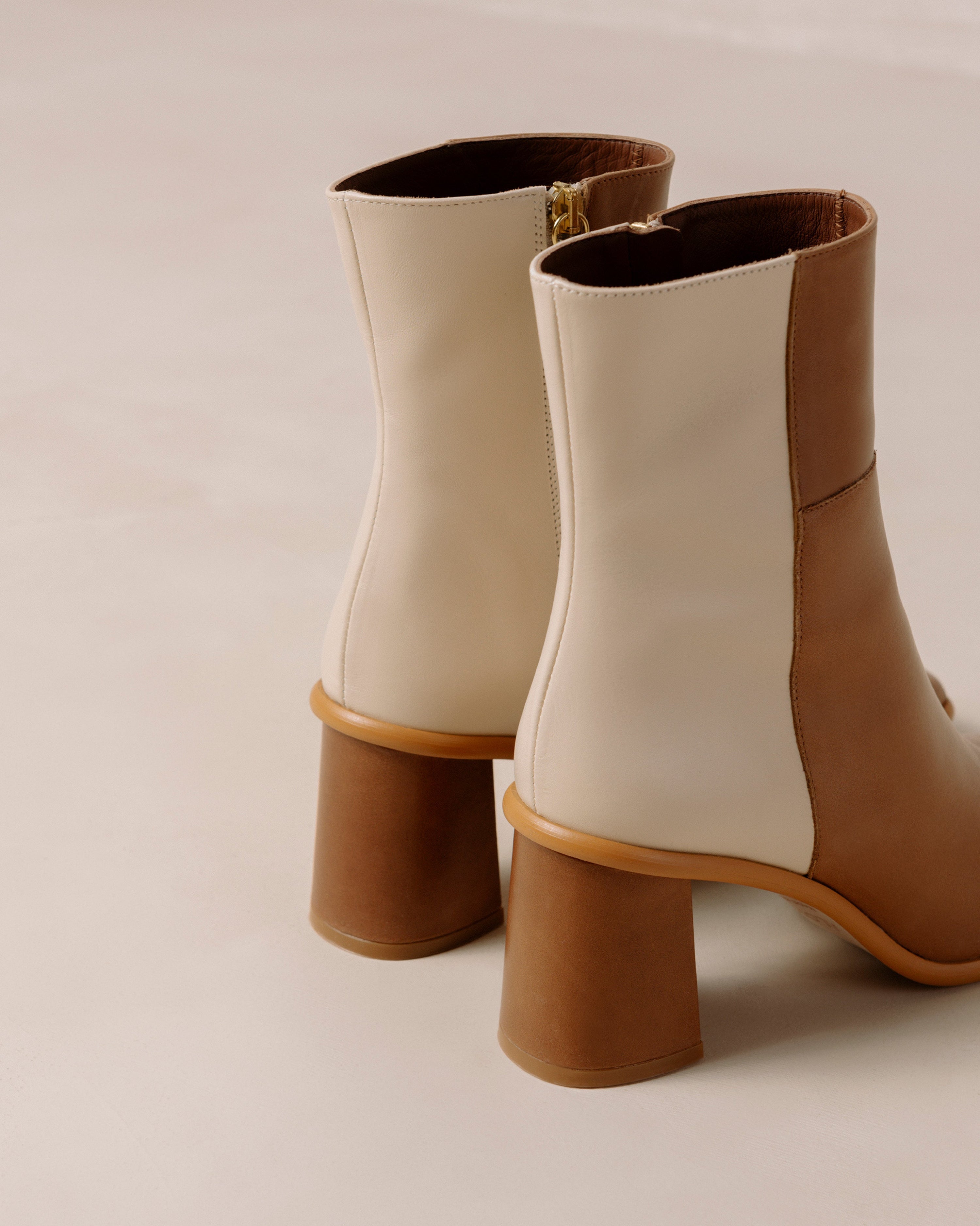 West Camel Cream Bicolor Boot